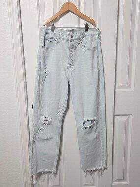 Women's Old Navy Ripped Distressed Jeans, Light Wash, Size 12